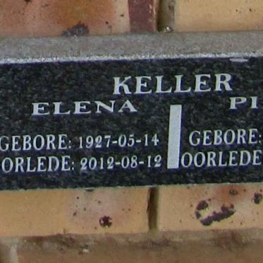 KELLER Piet 1921-2013 & Elena 1927-2012