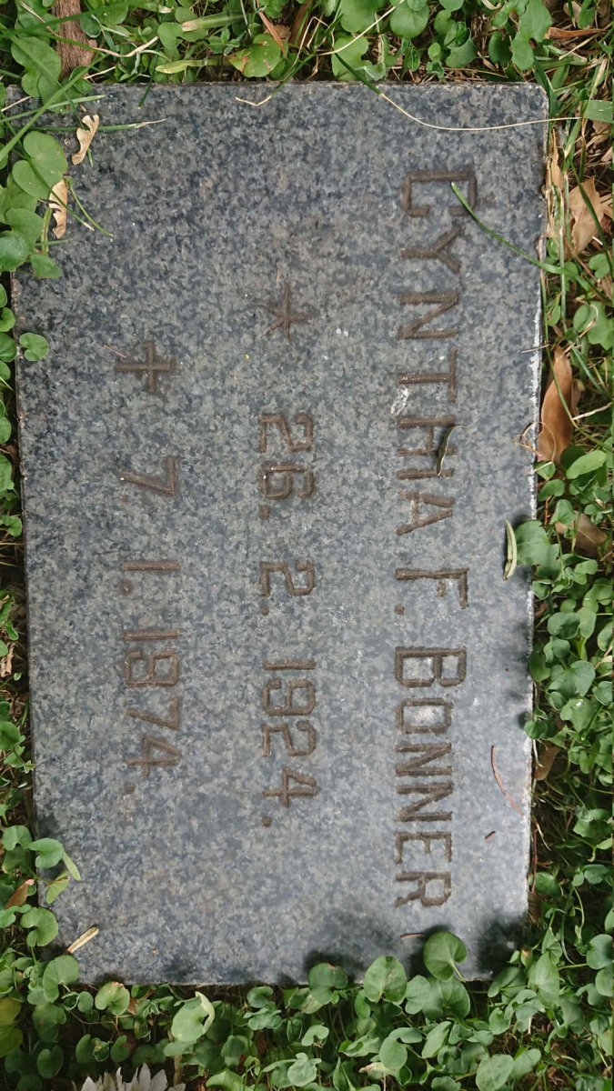 BONNER Cynthia F. 1924-1974