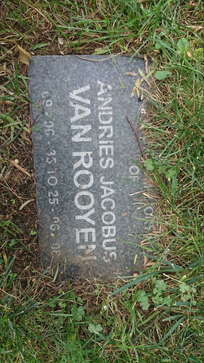 ROOYEN Andries Jacobus, van 1935-2006