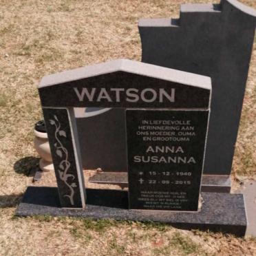 WATSON Anna Susanna 1940-2015