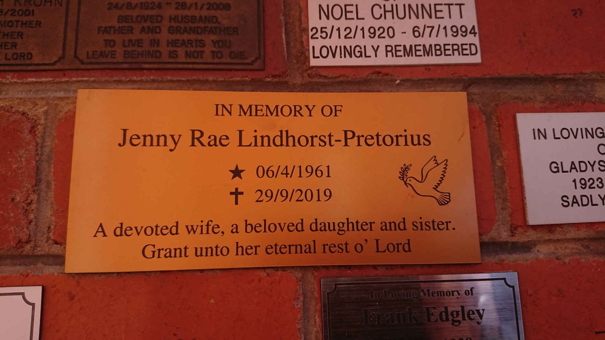 PRETORIUS Jenny Rae, LINDHORST 1961-2019