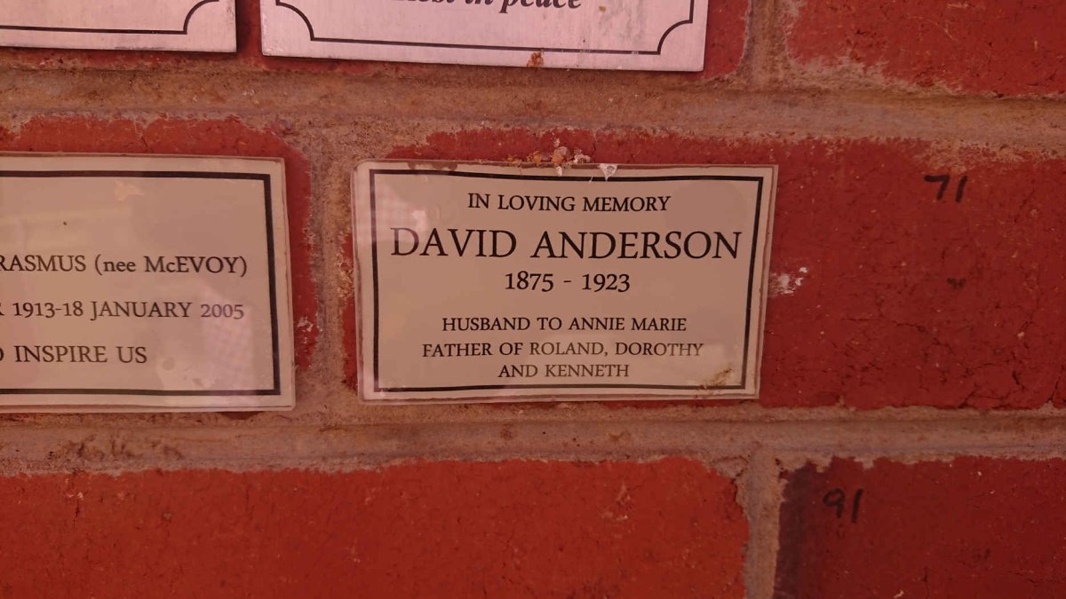 ANDERSON David 1875-1923