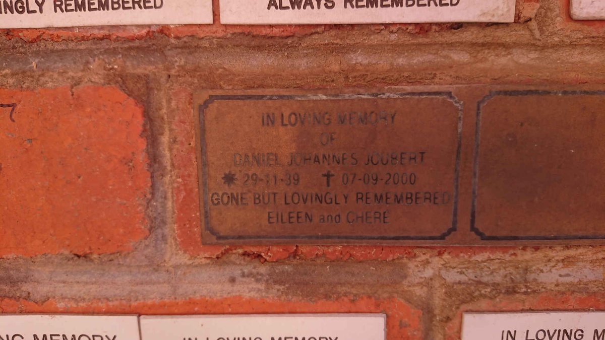 JOUBERT Daniel Johannes 1939-2000