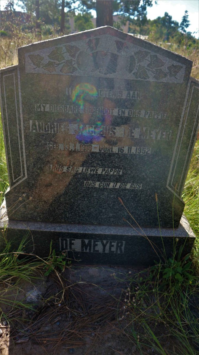 MEYER Andries Jacobus, de 1918-1952