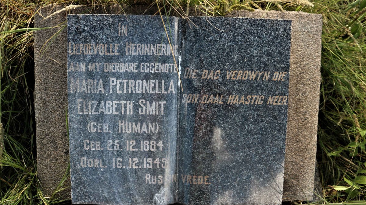 SMIT Maria Petronella Elizabeth nee HUMAN 1884-1945
