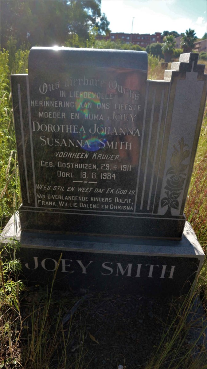 SMITH Dorothea Johanna Susanna voorheen KRUGER nee OOSTHUIZEN 1911-1984