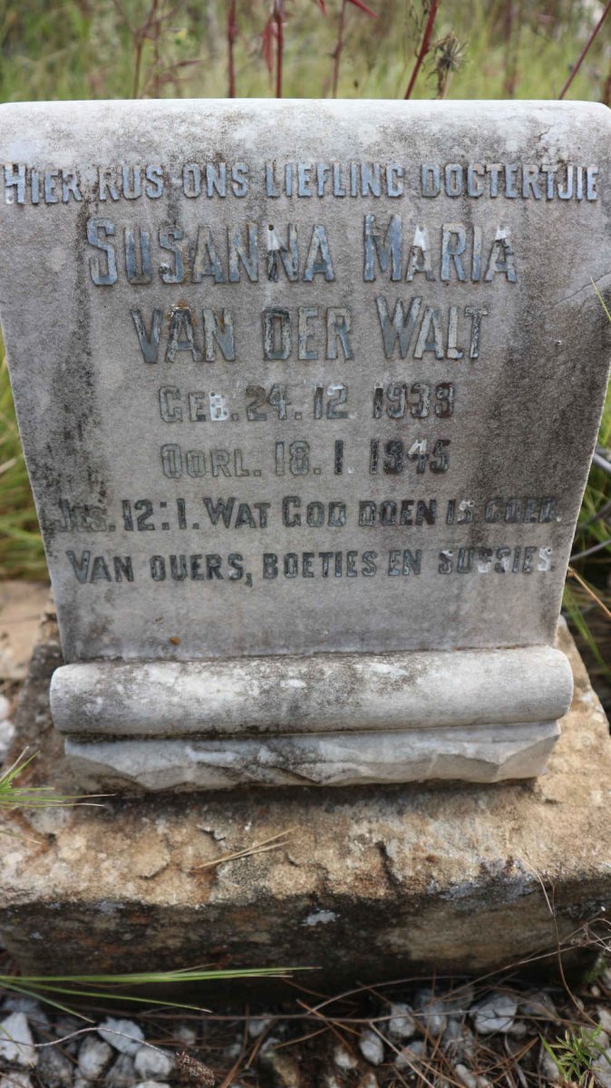 WALT Susanna Maria, van der 1939-1945