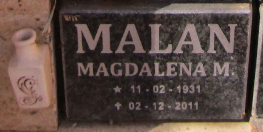 MALAN Magdalena M. 1931-2011