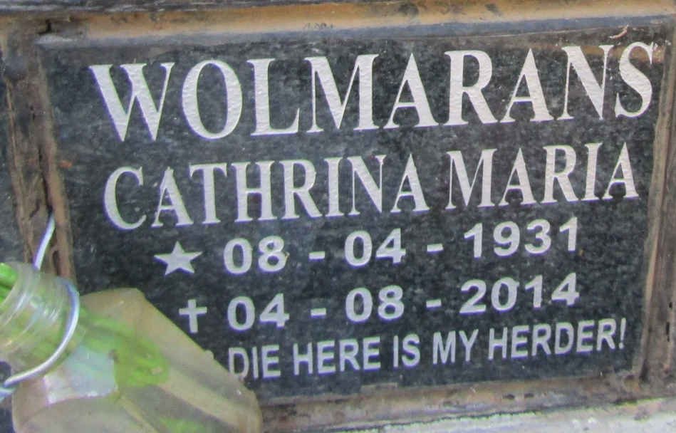 WOLMARANS Cathrina Maria 1931-2014
