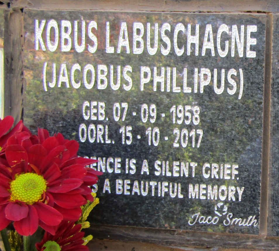 LABUSCHAGNE Jacobus Phillipus 1958-2017