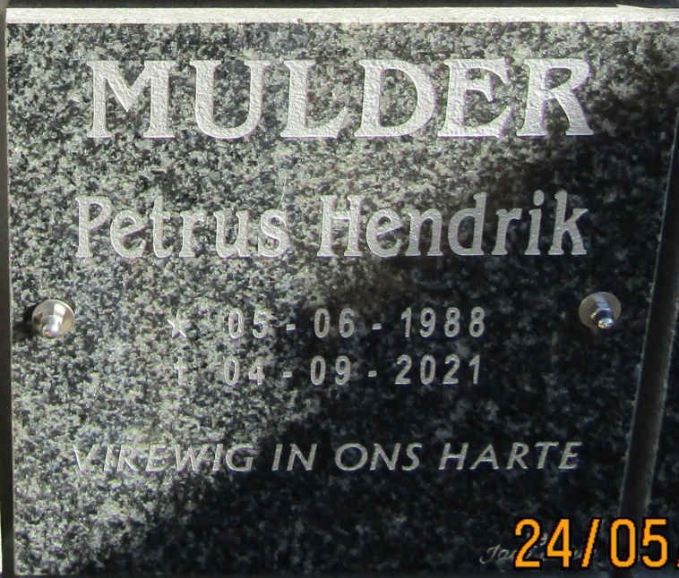 MULDER Petrus Hendrik 1988-2021
