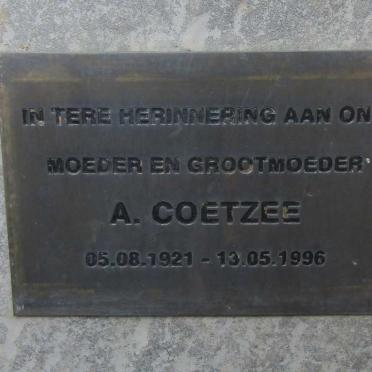 COETZEE A. 1921-1996