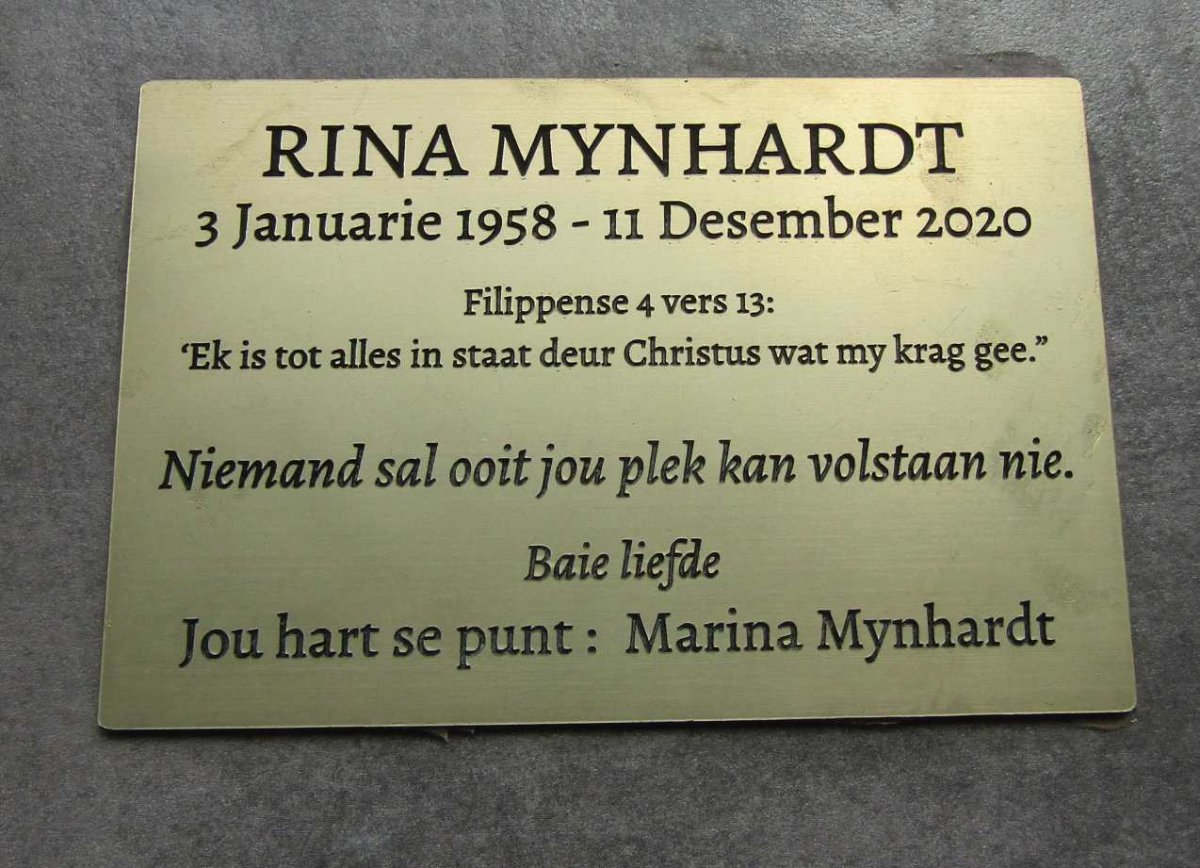 MYNHARDT Rina 1958-2020