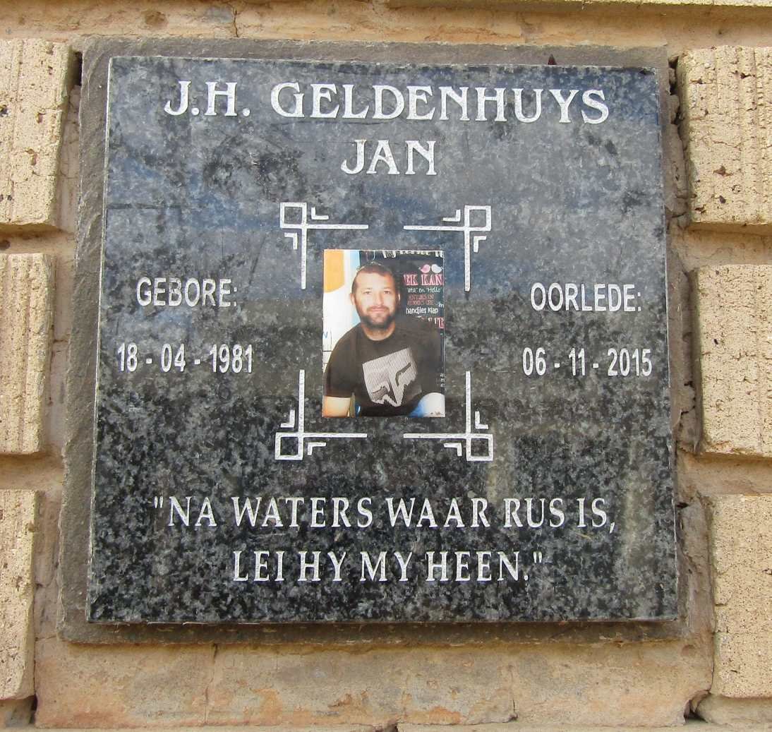 GELDENHUYS J.H. 1981-2015