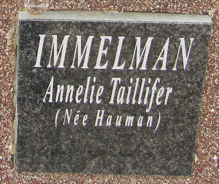 IMMELMAN Annelie Taillifer nee HAUMAN