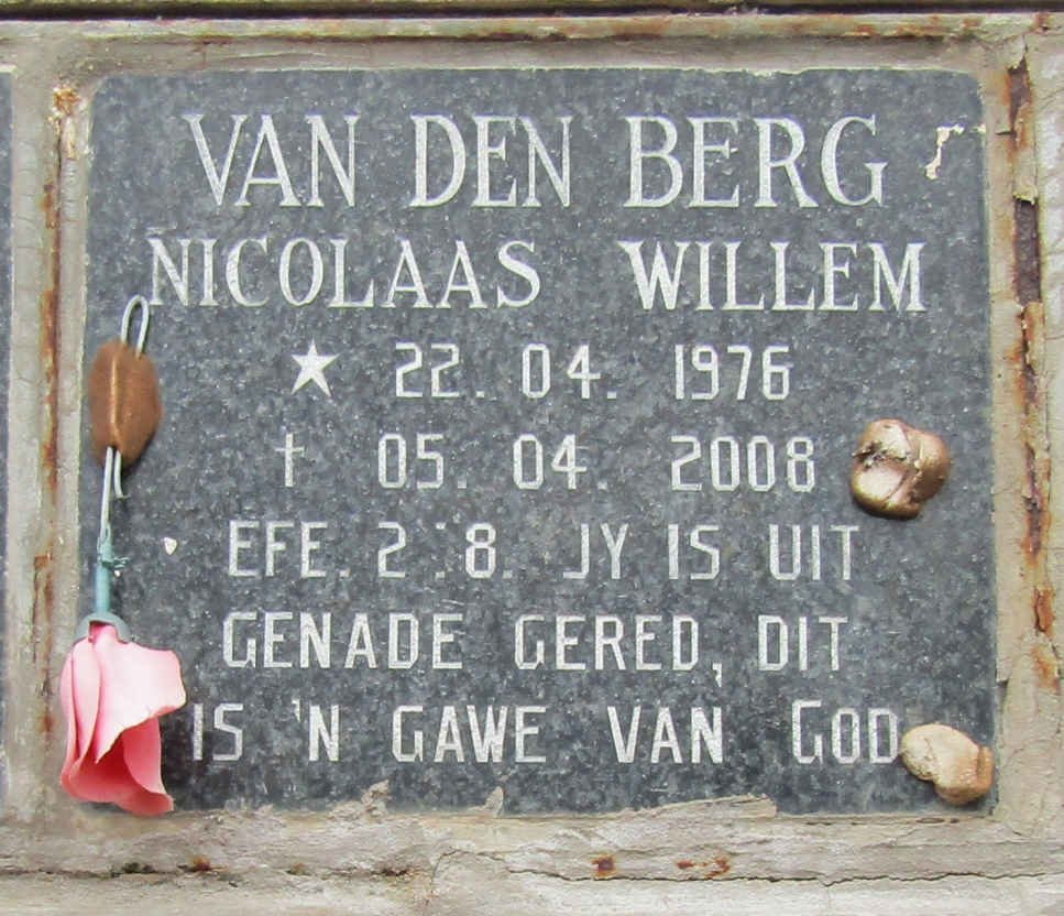 BERG Nicolaas Willem, van den 1976-2008