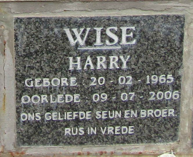 WISE Harry 1965-2006