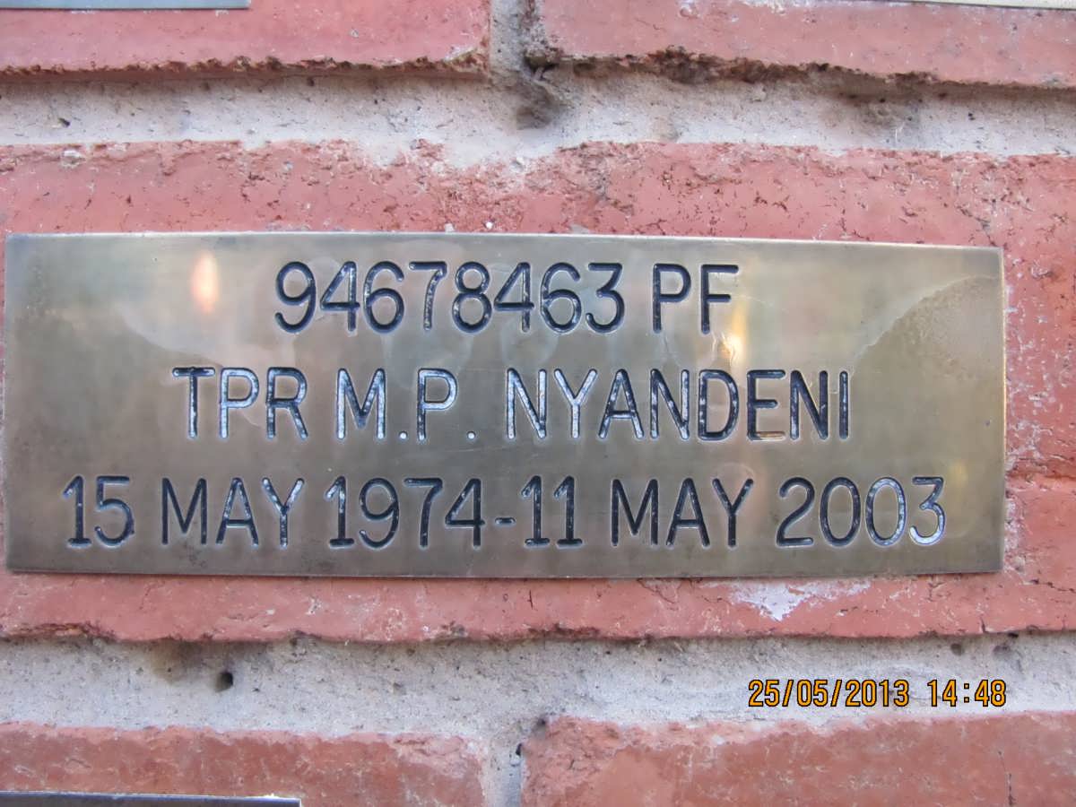 NYANDENI M.P. 1974-2003