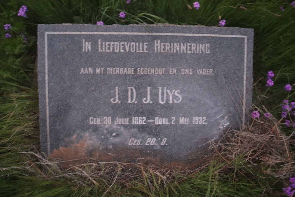 UYS J.D.J. 1862-1932