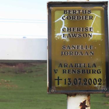 CORDIER Bertus -2002 :: LAWSON Cherise -2002 :: JORDAAN Sanelle -2002 :: V. RENSBURG Arabella -2002