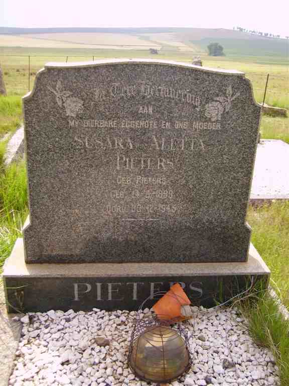 PIETERS Susara Aletta nee PIETERS 1899-1945