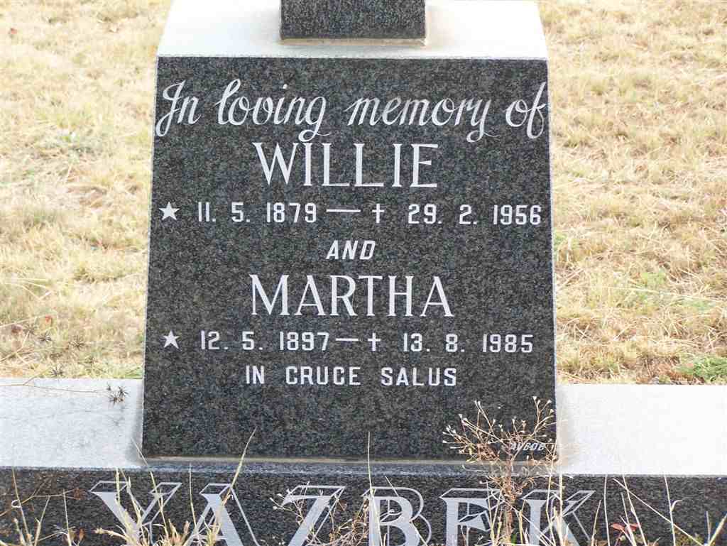 YAZBEK Willie 1879-1956 &amp; Martha 1897-1985