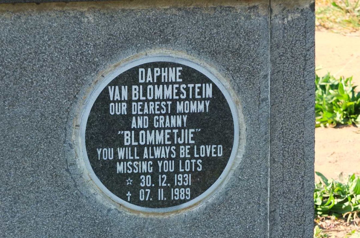 BLOMMESTEIN Daphne, van 1931-1989