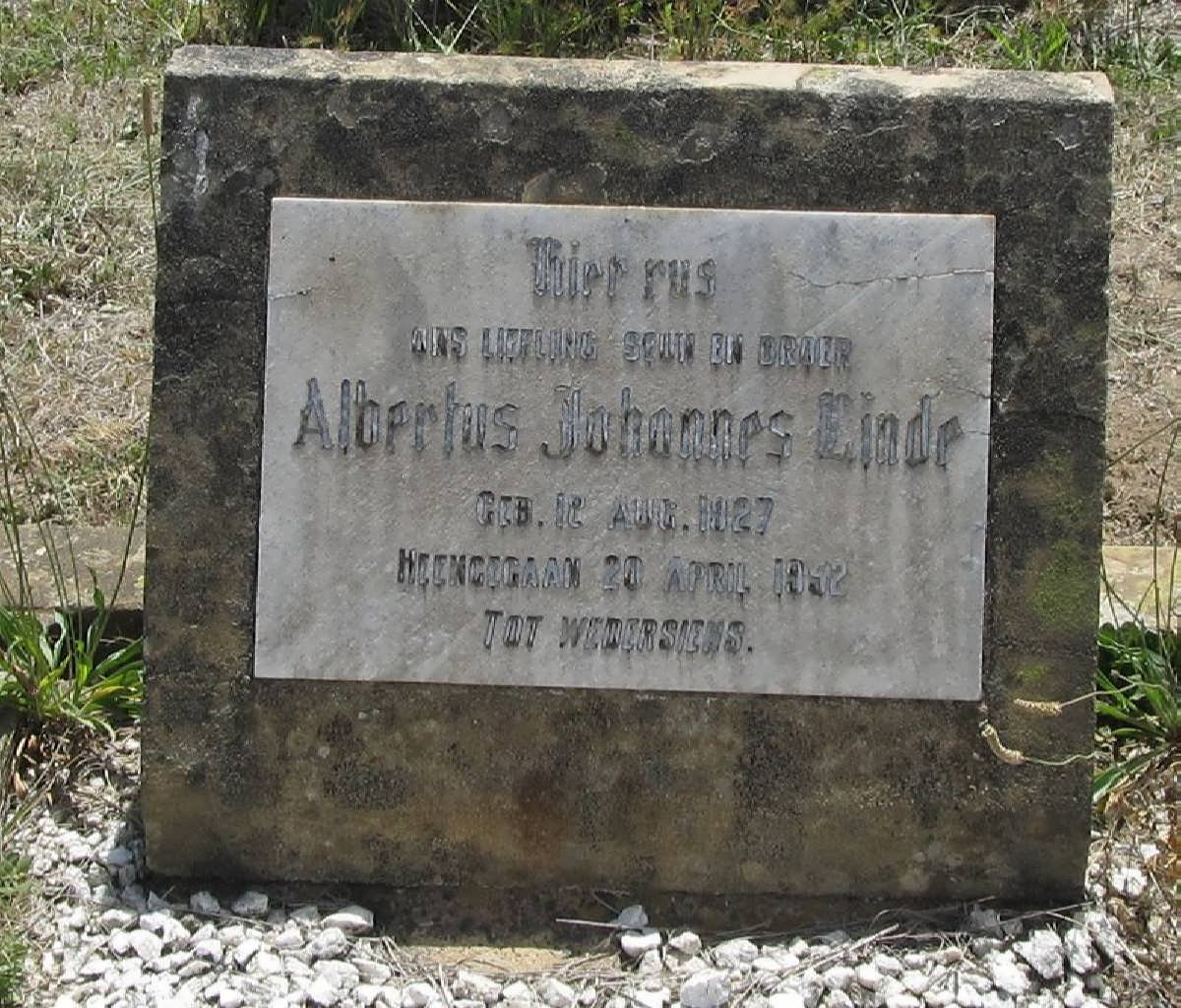 LINDE Albertus Johannes 1927-1952