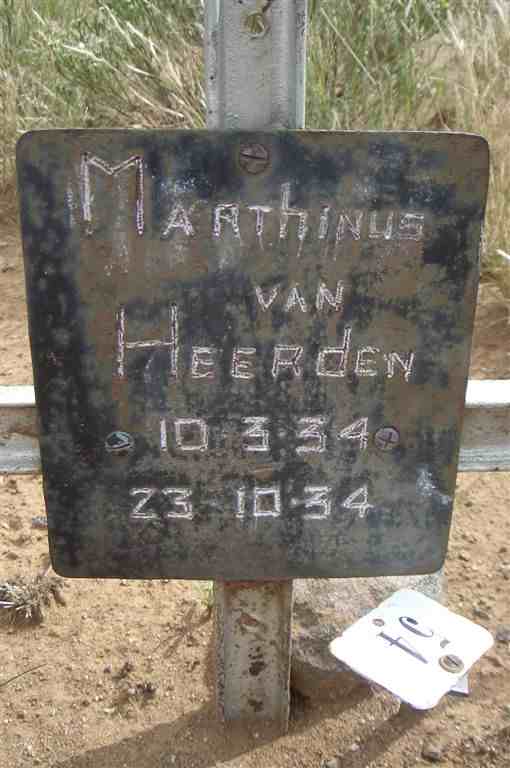 HEERDEN Marthinus, van 1934-1934
