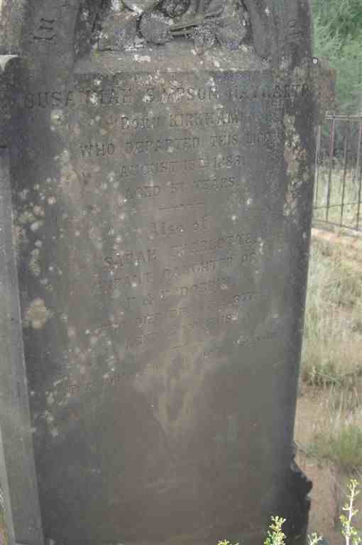 HAYGARTH Susannah Simpson nee KIRKHAM -1883 :: DOBBIN Sarah Charlotte -1877