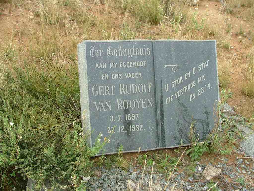 ROOYEN Gert Rudolf, van 1897-1932