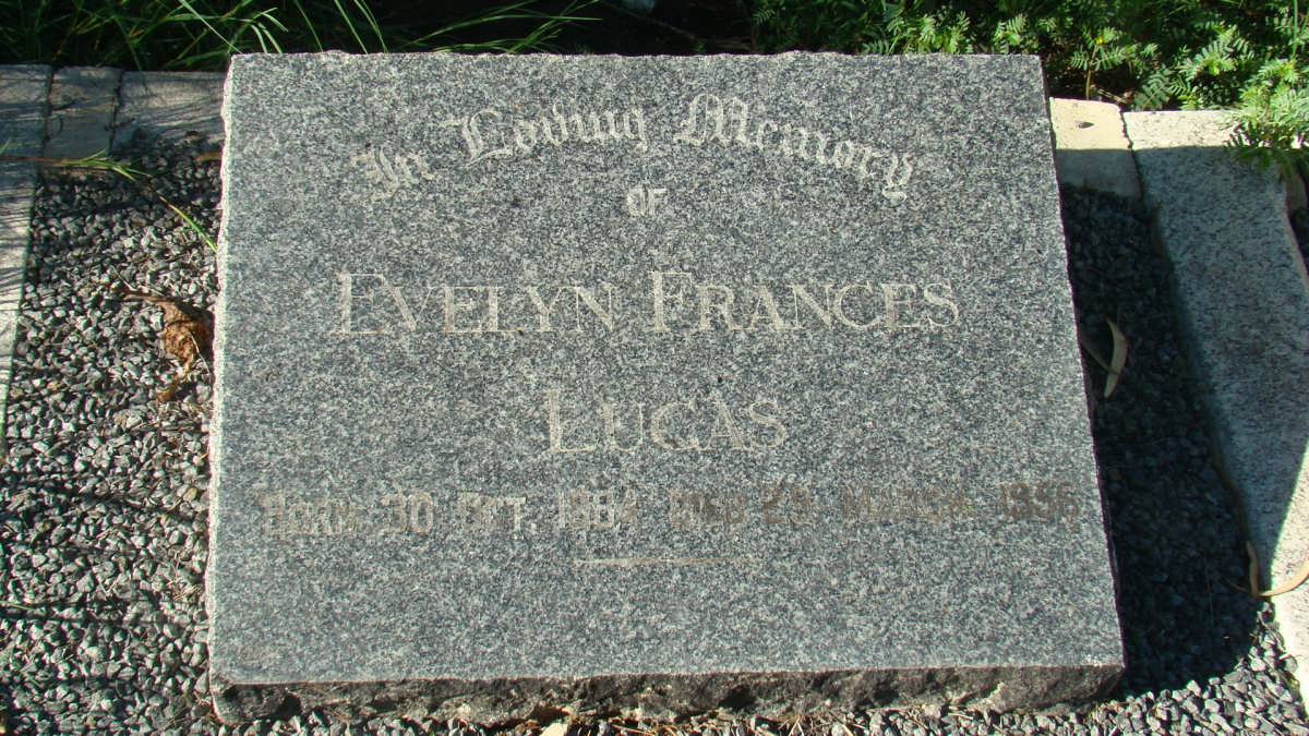 LUCAS Evelyn Frances 1884-1956
