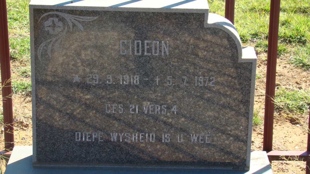 TONDER Gideon, van 1918-1972