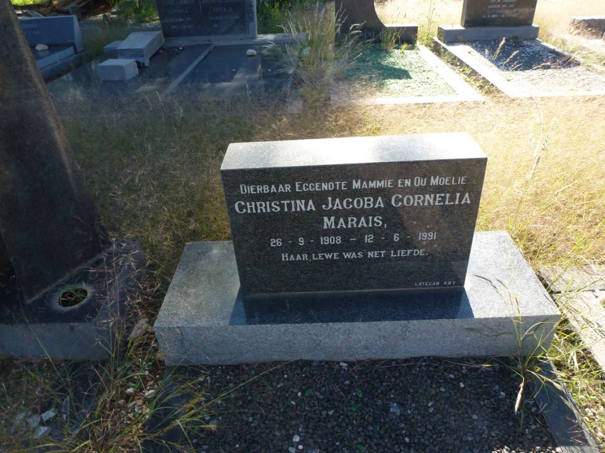 MARAIS Christina Jacoba Cornelia 1908-1991
