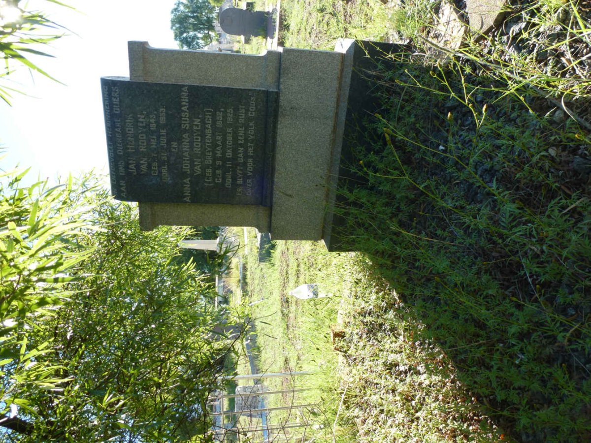 ROOYEN Jan Hendrik, van 1843-1933 &amp; Anna Johanna Susanna BREYTENBACH 1852-1925