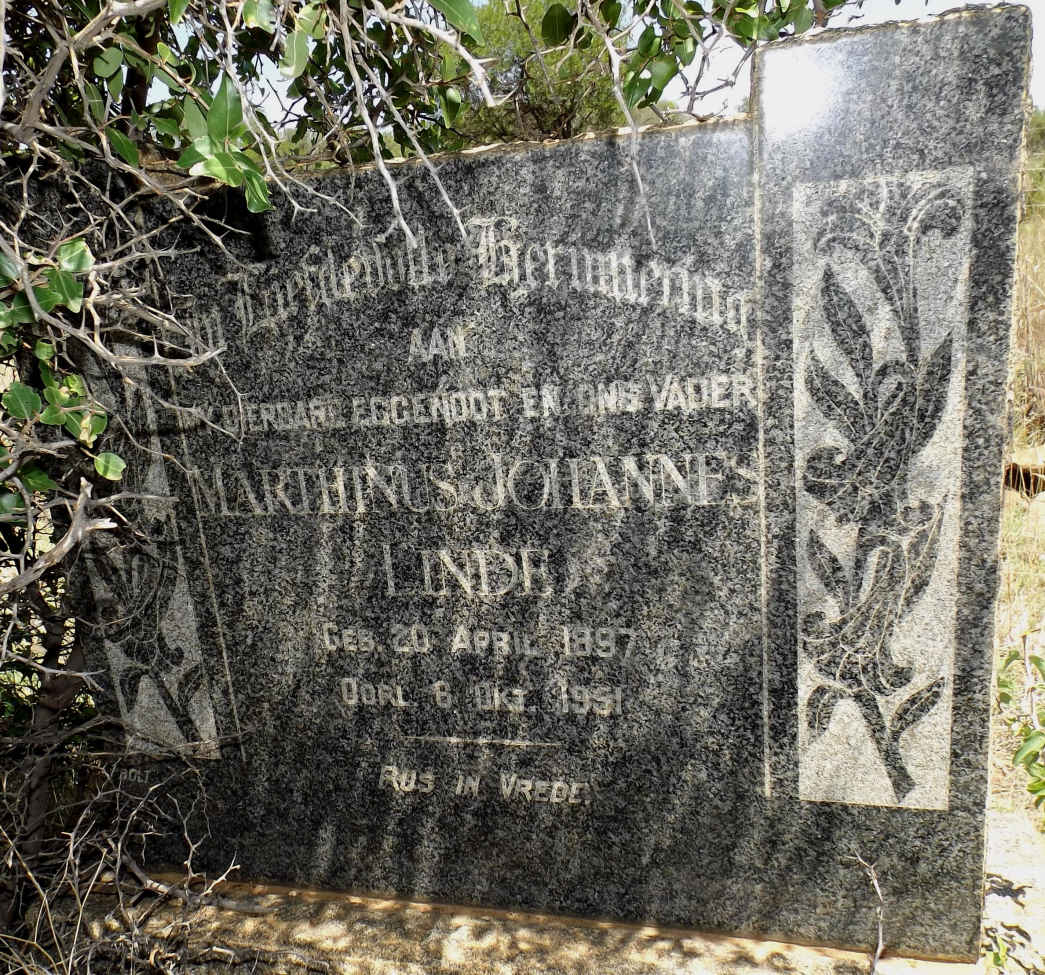 LINDE Marthinus Johannes 1897-1951