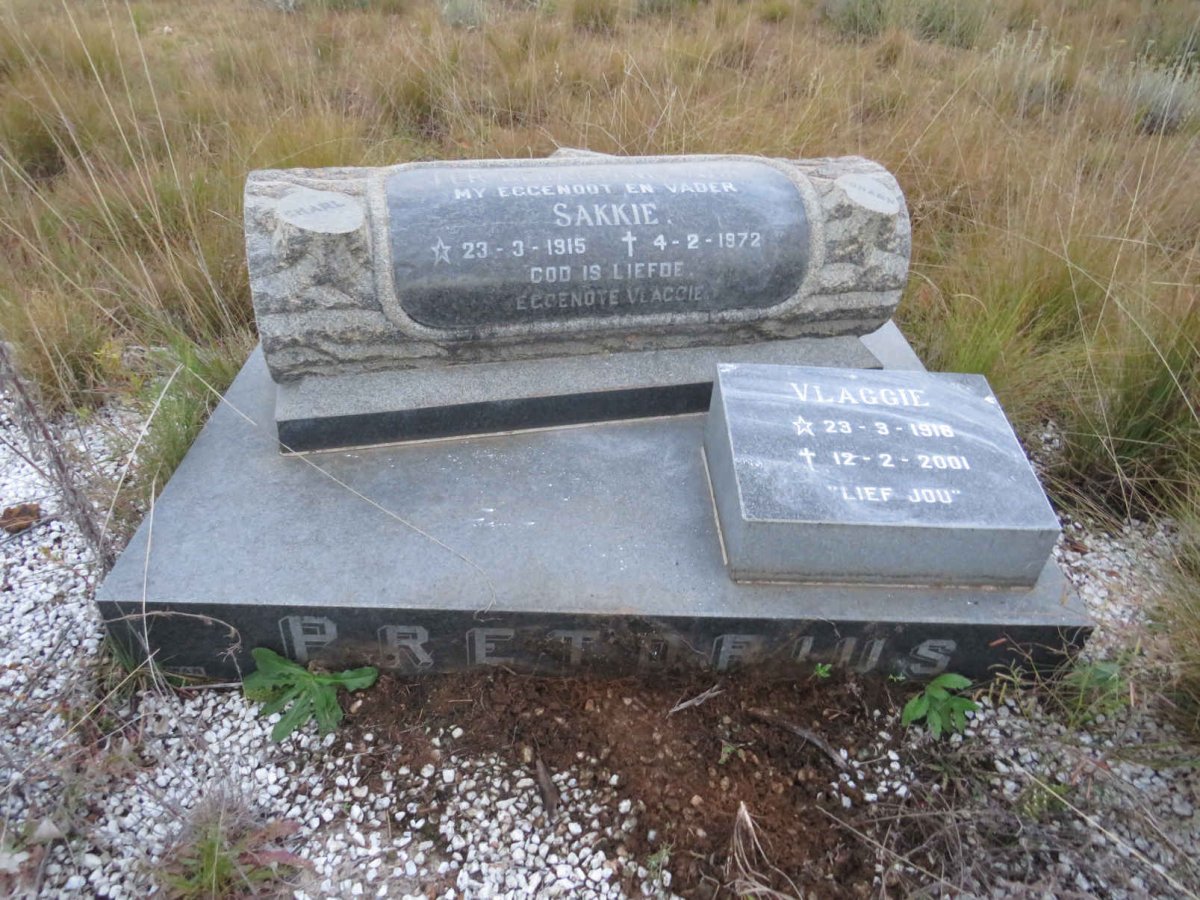 PRETORIUS Sakkie 1915-1972 :: PRETORIUS Vlaggie 1916-2001