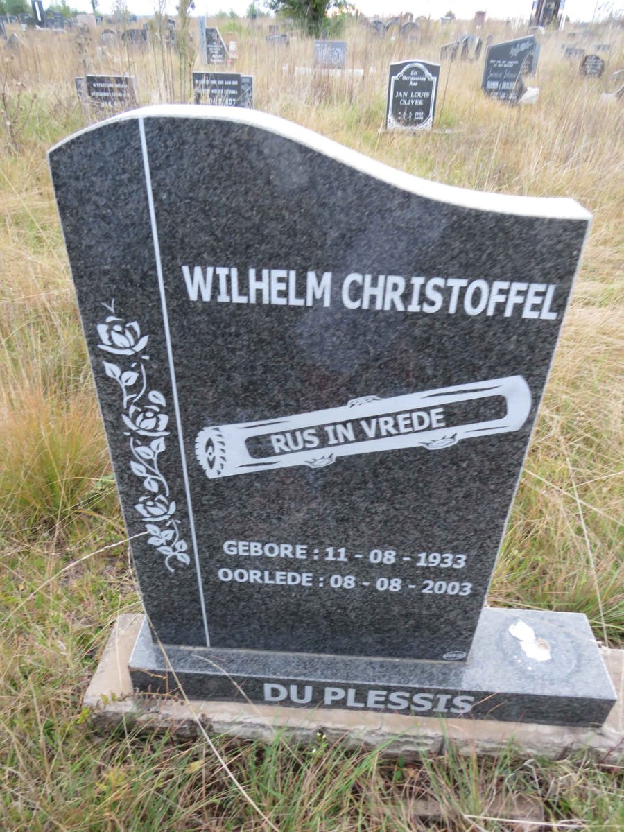 PLESSIS Wilhelm Christoffel, du 1933-2003