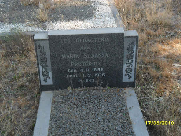 PRETORIUS Maria Susanna 1899-1976