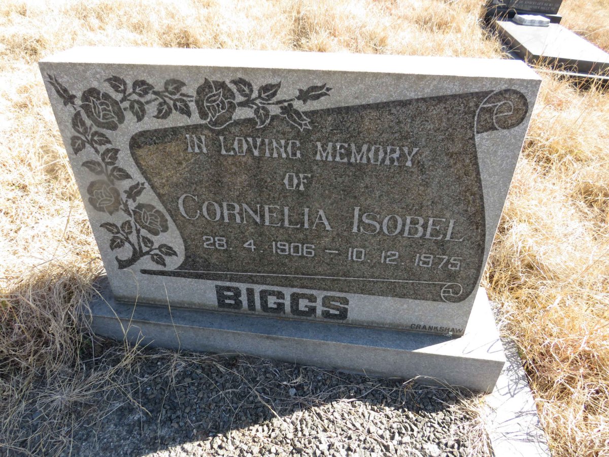 BIGGS Cornelia Isobel 1906-1975