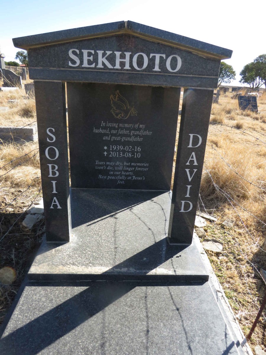 SEKHOTO Sobia David 1939-2013