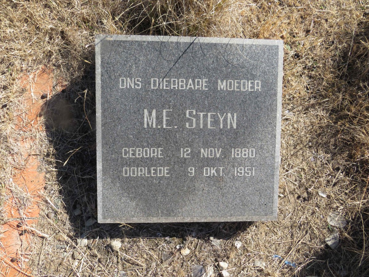 STEYN M.E. 1880-1951