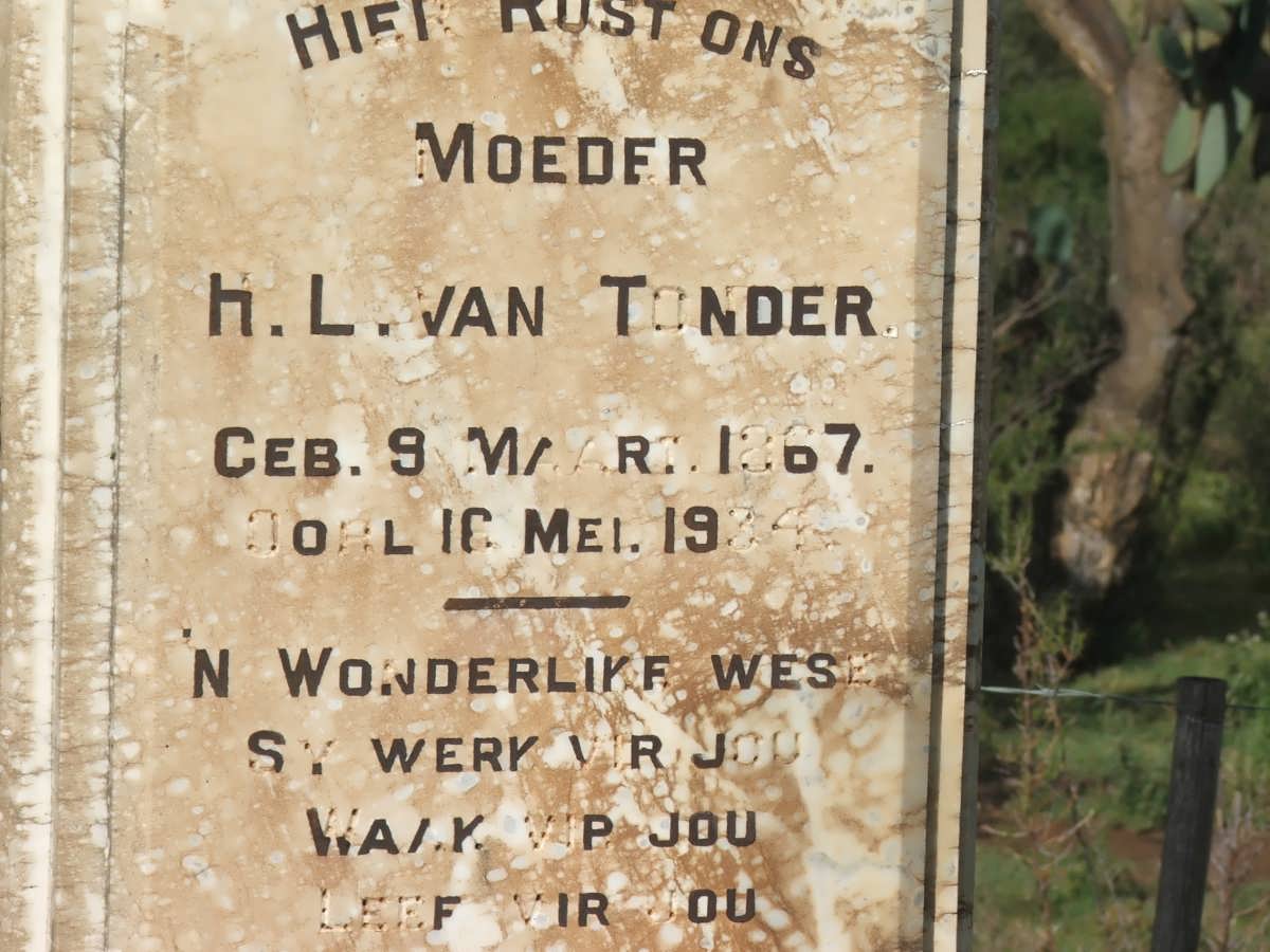 TONDER H.L., van 1867-1934