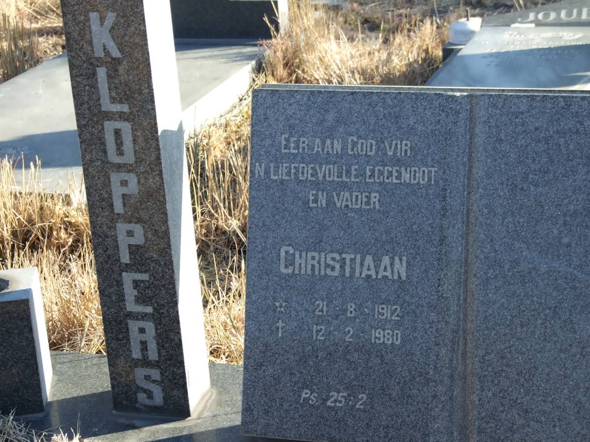 KLOPPERS Christiaan 1912-1980
