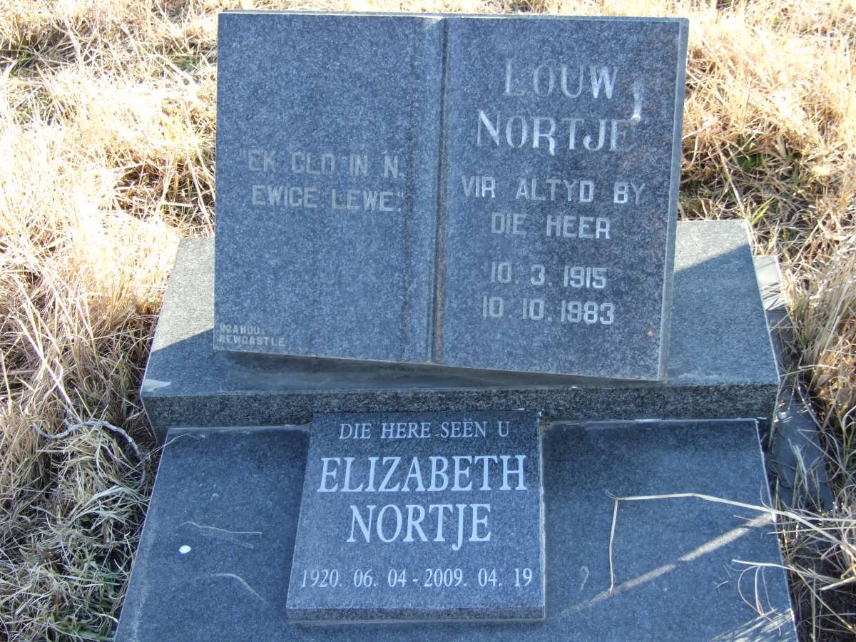 NORTJE Louw 1915-1983 &amp; Elizabeth 1920-2009