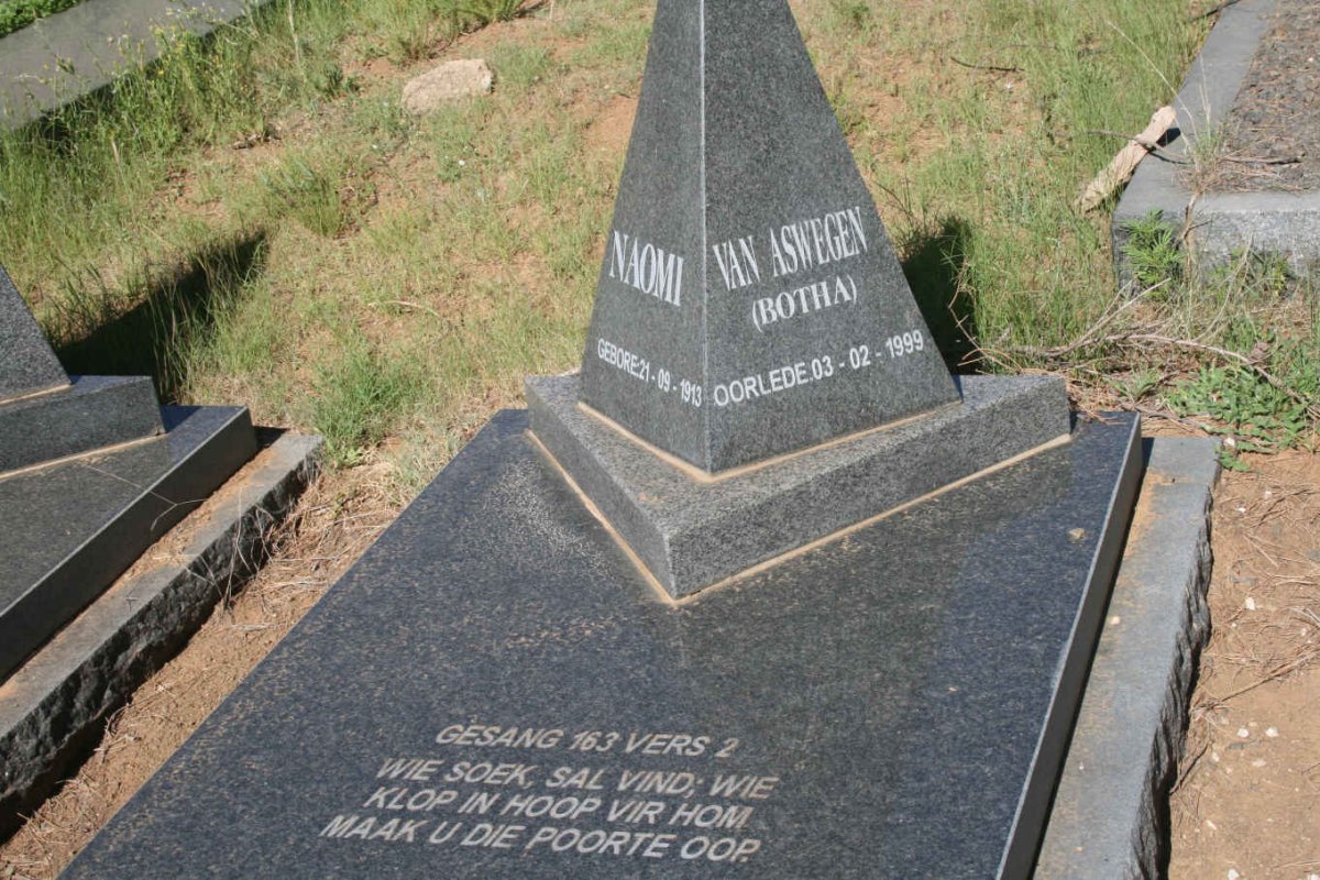 ASWEGEN Naomi, van nee BOTHA 1913-1999