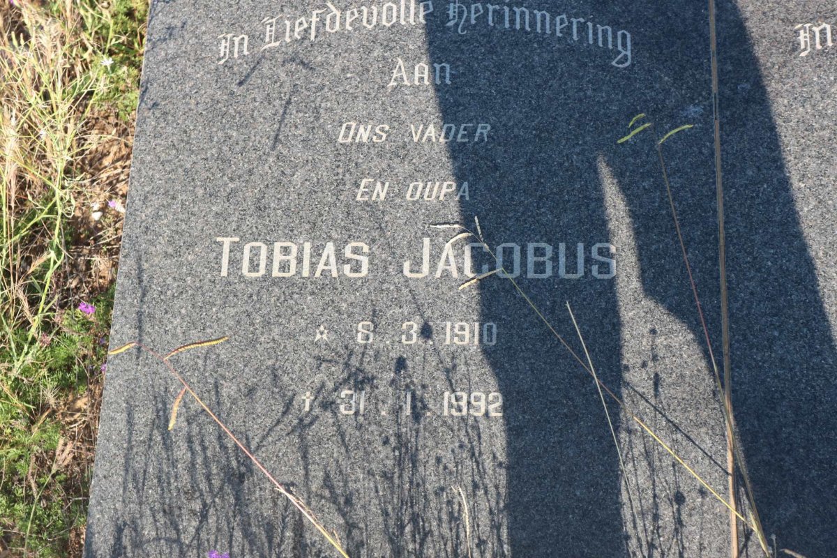 ? Tobias Jacobus 1910-1992 &amp; Anna Jacoba V.D. MERWE 1912-1985