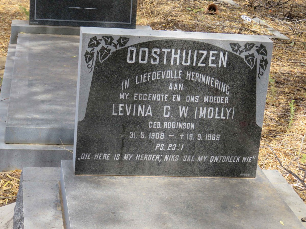OOSTHUIZEN Levina C.W. nee ROBINSON 1908-1969