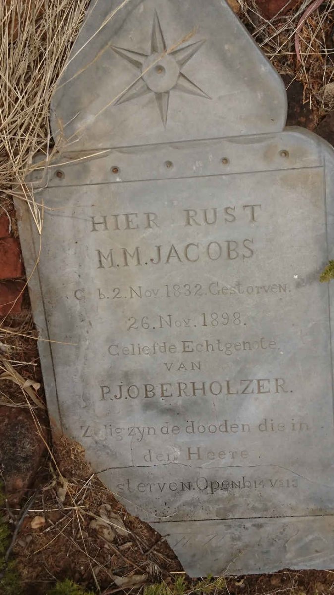 OBERHOLZER M.M. nee JACOBS 1832-1898