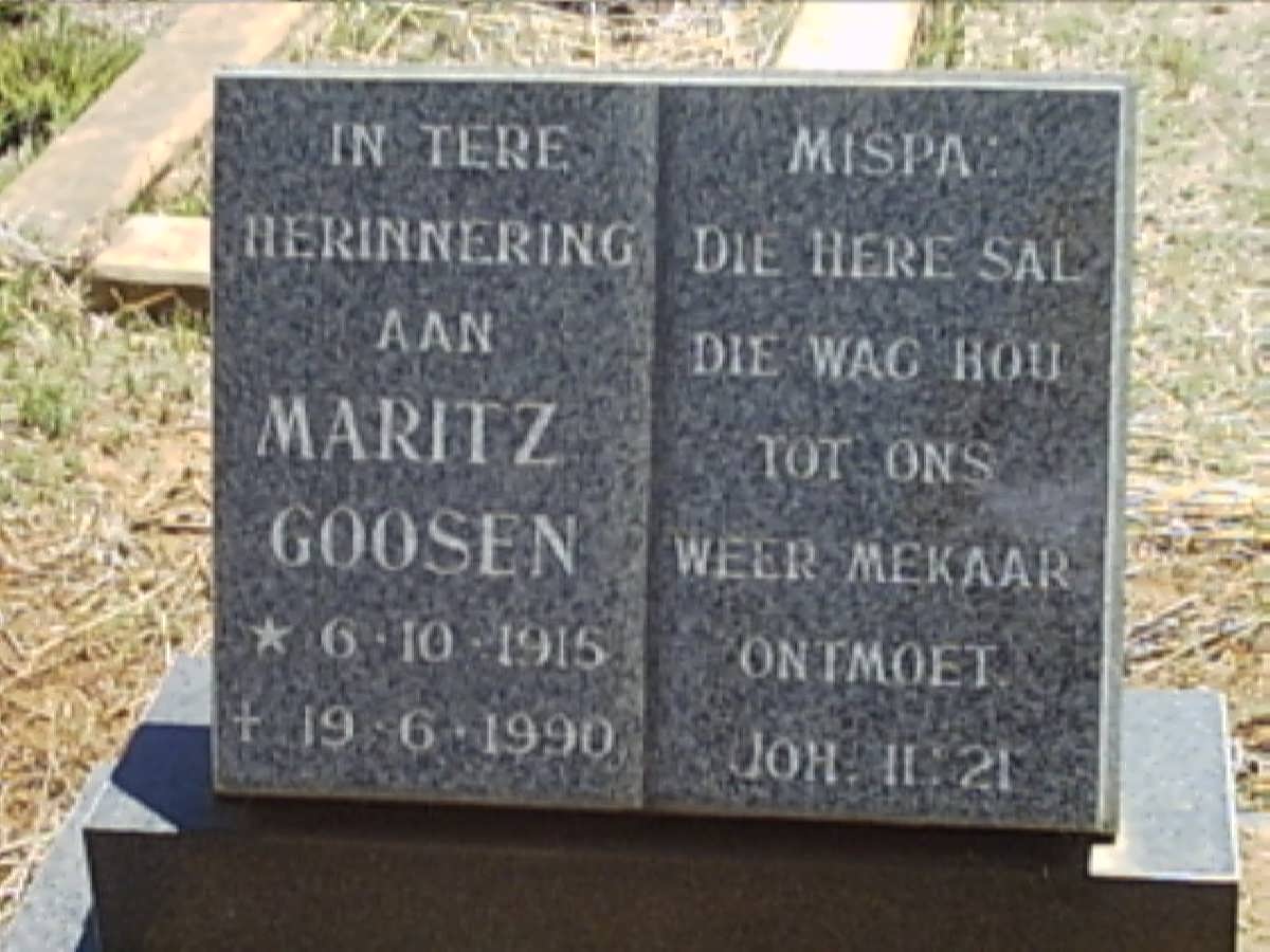 GOOSEN Maritz 1915-1990
